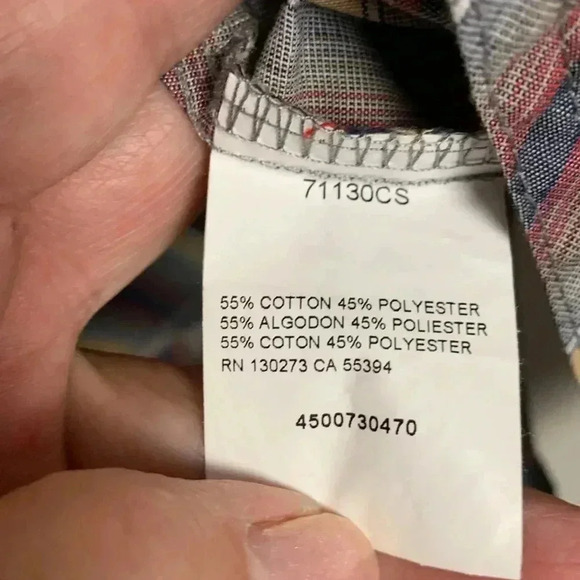 Vintage Wrangler long sleeved,lightweight,button-down shirt pearlescent buttons - Picture 6 of 7